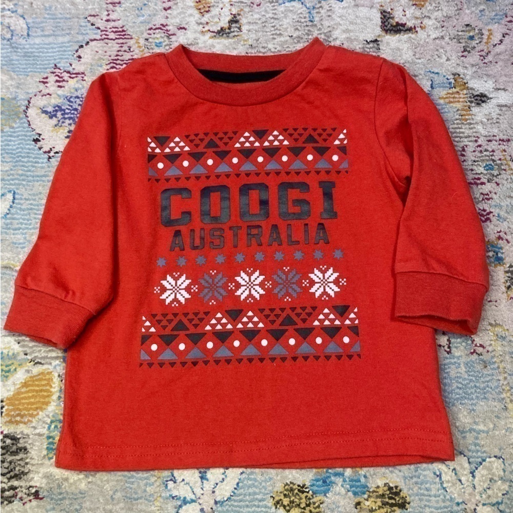 Little Boys Coogi Australia Red Long Sleeve Shirt Size 18M